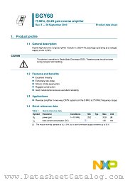 BGY68 datasheet pdf NXP Semiconductors