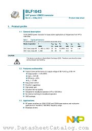 BLF1043 datasheet pdf NXP Semiconductors