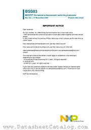 BSS83 datasheet pdf NXP Semiconductors