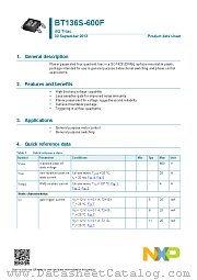 BT136S-600F datasheet pdf NXP Semiconductors