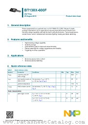 BT138X-600F datasheet pdf NXP Semiconductors