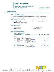 BT151-500R datasheet pdf NXP Semiconductors