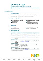 BUK752R7-30B datasheet pdf NXP Semiconductors