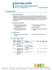 BUK7909-75ATE datasheet pdf NXP Semiconductors