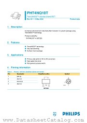 PHT4NQ10T datasheet pdf NXP Semiconductors