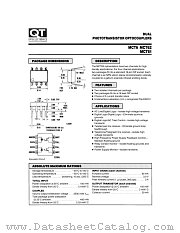 MCT62 datasheet pdf QT Optoelectronics