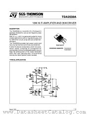 TDA2030A datasheet pdf SGS Thomson Microelectronics