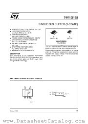 74V1G125 datasheet pdf SGS Thomson Microelectronics