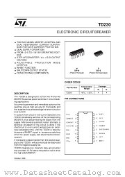 TD230 datasheet pdf SGS Thomson Microelectronics