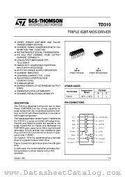 TD310 datasheet pdf SGS Thomson Microelectronics