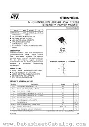 STB22NE03L datasheet pdf SGS Thomson Microelectronics