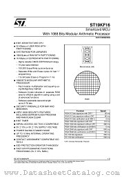 ST19KF16 datasheet pdf SGS Thomson Microelectronics