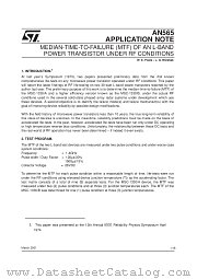 AN565 datasheet pdf SGS Thomson Microelectronics