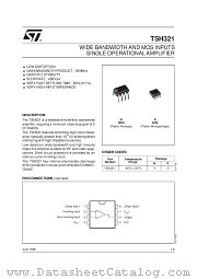 TSH321 datasheet pdf SGS Thomson Microelectronics