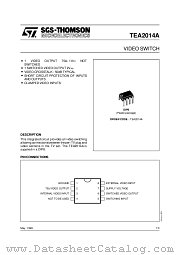 TEA2014A datasheet pdf SGS Thomson Microelectronics