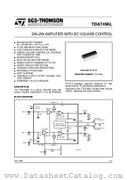 TDA7496L datasheet pdf SGS Thomson Microelectronics