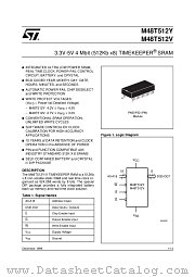 M48T512V datasheet pdf SGS Thomson Microelectronics