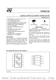 74VHC132 datasheet pdf SGS Thomson Microelectronics