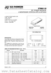 STM901-30 datasheet pdf SGS Thomson Microelectronics