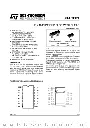 74ACT174 datasheet pdf SGS Thomson Microelectronics