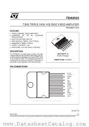 TDA9533 datasheet pdf SGS Thomson Microelectronics