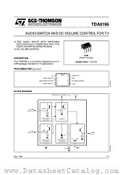 TDA8196 datasheet pdf SGS Thomson Microelectronics