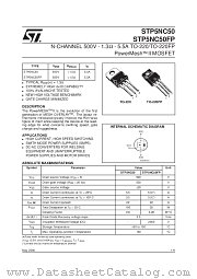 STP5NC50 datasheet pdf SGS Thomson Microelectronics