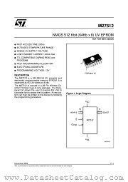 M27512 datasheet pdf SGS Thomson Microelectronics