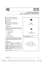 MC1558 datasheet pdf SGS Thomson Microelectronics