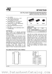 M74HCT646M1R datasheet pdf SGS Thomson Microelectronics