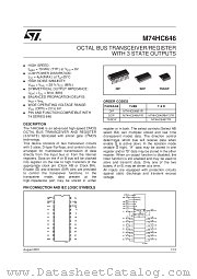 M74HC646RM13TR datasheet pdf SGS Thomson Microelectronics