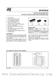 M74HC540 datasheet pdf SGS Thomson Microelectronics