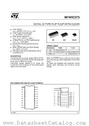 M74HC273RM13TR datasheet pdf SGS Thomson Microelectronics