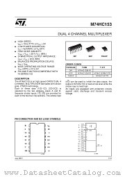 M74HC153TTR datasheet pdf SGS Thomson Microelectronics