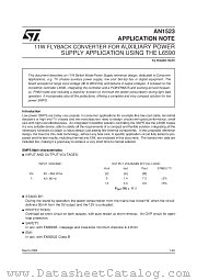 AN1523 datasheet pdf SGS Thomson Microelectronics