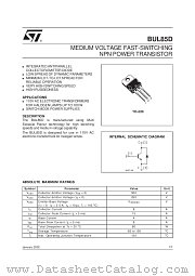 BUL85D datasheet pdf SGS Thomson Microelectronics