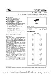 74VHCT16373TTR datasheet pdf SGS Thomson Microelectronics