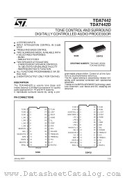 TDA7442D datasheet pdf SGS Thomson Microelectronics