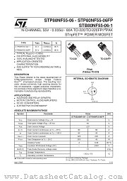 STP80NF55-06 datasheet pdf SGS Thomson Microelectronics