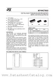 M74HCT652RM13TR datasheet pdf SGS Thomson Microelectronics