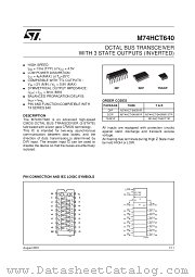 M74HCT640M1R datasheet pdf SGS Thomson Microelectronics