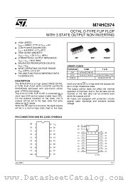 M74HC574RM13TR datasheet pdf SGS Thomson Microelectronics