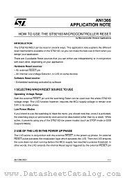 AN1366 datasheet pdf SGS Thomson Microelectronics