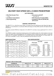 WS57C71C datasheet pdf SGS Thomson Microelectronics