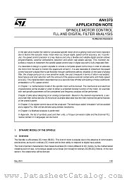 AN1373 datasheet pdf SGS Thomson Microelectronics