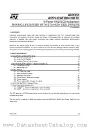 AN1351 datasheet pdf SGS Thomson Microelectronics