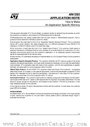 AN1292 datasheet pdf SGS Thomson Microelectronics