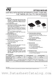 ST72521R9 datasheet pdf SGS Thomson Microelectronics