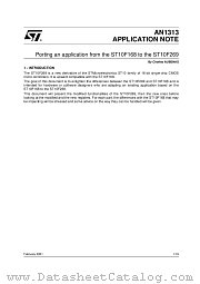 AN1313 datasheet pdf SGS Thomson Microelectronics