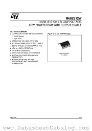 M68Z512W datasheet pdf SGS Thomson Microelectronics